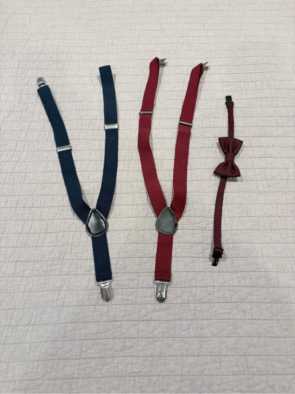 Toddler Boys Dress Accessories Bundle – Suspenders & Bow Tie